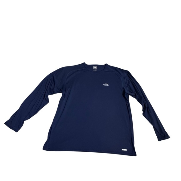 The North Face  T Shirt Mens Blue Long Sleeve Tee - Picture 1 of 5
